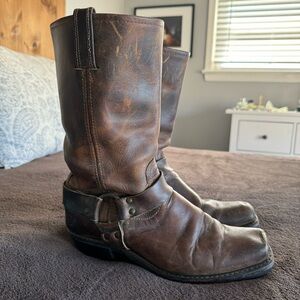 Women’s Frye Brown Leather Harness Boots